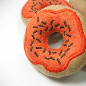 Pumpkin Frosted Donut With Sprinkles Catnip Cat..